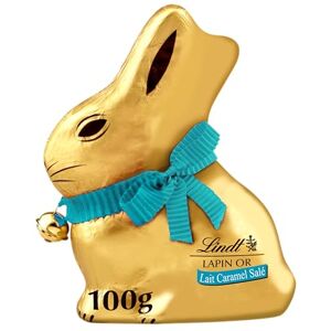Lindt Moulage LAPIN OR Chocolat Lait Caramel salé Idéal pour Pâques, 100g - Publicité Lindt Moulage LAPIN OR Chocolat Lait Caramel salé Idéal pour Pâques, 100g - Publicité