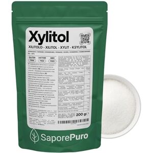SaporePuro Xylitol en poudre de bouleau 200 g substitut naturel du sucre Idéal pour la cuisine et les boissons - Publicité SaporePuro Xylitol en poudre de bouleau 200 g substitut naturel du sucre Idéal pour la cuisine et les boissons - Publicité
