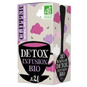 Clipper Natural, Fair & Delicious CLIPPER Infusion Bio Détox Saveur Fruits Rouges 20 Sachets d'Infusion Bio 1 paquet - Publicité