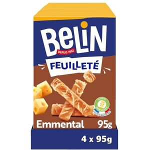 Belin 4 Paquets de Crackers Feuilleté Emmental 95g A Partager entre Amis ou en Famille pour les Apéros Fabriqué en France Lot de 4x95g - Publicité Belin 4 Paquets de Crackers Feuilleté Emmental 95g A Partager entre Amis ou en Famille pour les Apéros Fabriqué en France Lot de 4x95g - Publicité