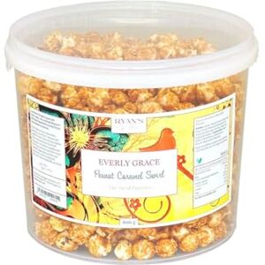 Everly Grace Popcorn – Peanut Caramel Swirl, 600 g – Seau de popcorn au caramel et au beurre de cacahuète, produit en Allemagne - Publicité Everly Grace Popcorn – Peanut Caramel Swirl, 600 g – Seau de popcorn au caramel et au beurre de cacahuète, produit en Allemagne - Publicité