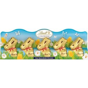 Lindt - Gold Bunny Bunny Pack, 50 g (Paquet de 5) - Publicité Lindt - Gold Bunny Bunny Pack, 50 g (Paquet de 5) - Publicité