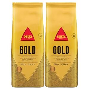 Delta Cafés Gold Café en Grains 2 x 500 g Espresso Intensité 12 Arabica & Robusta Notes de Céréales et de Pop-corn Torréfaction Lente - Publicité Delta Cafés Gold Café en Grains 2 x 500 g Espresso Intensité 12 Arabica & Robusta Notes de Céréales et de Pop-corn Torréfaction Lente - Publicité