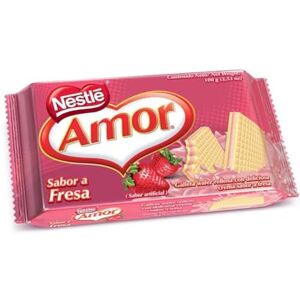 Amor Nestl-e Biscuits gaufrettes fourrés d'une délicieuse crème aromatisée à la fraise Idéal à tout moment de la journée 3 unités de 100 grammes 300 grammes au total - - Publicité Amor Nestl-e Biscuits gaufrettes fourrés d'une délicieuse crème aromatisée à la fraise Idéal à tout moment de la journée 3 unités de 100 grammes 300 grammes au total - - Publicité