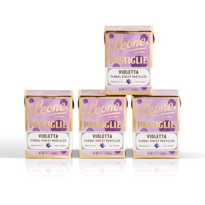 Pastiglie Leone Leone depuis 1857 Pastilles Leone Violette – Petite Boîte Bonbons Leone Bonbons à la Violette Sans Gluten et Végans 4 petites boîtes de 27g (4 x 27g) - Publicité Pastiglie Leone Leone depuis 1857 Pastilles Leone Violette – Petite Boîte Bonbons Leone Bonbons à la Violette Sans Gluten et Végans 4 petites boîtes de 27g (4 x 27g) - Publicité