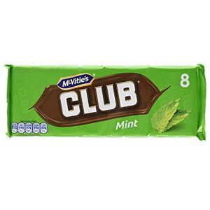 Jacobs Mcvitie'S Club Mint Chocolate Biscuit 8 Pack 176G - Publicité Jacobs Mcvitie'S Club Mint Chocolate Biscuit 8 Pack 176G - Publicité