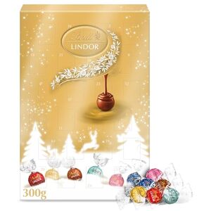 Lindt Calendrier de l'Avent LINDOR Assortiment de Chocolats au Lait, Noirs, Blancs, Lait-Noisette, Noix de Coco et Fraise Cœur Fondant Idéal pour Noël, 300g - Publicité Lindt Calendrier de l'Avent LINDOR Assortiment de Chocolats au Lait, Noirs, Blancs, Lait-Noisette, Noix de Coco et Fraise Cœur Fondant Idéal pour Noël, 300g - Publicité