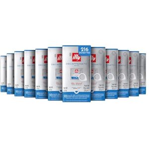 illy , Café en Dosettes E.S.E Monodose Torréfié DÉCAFÉINÉ, 100% Arabica avec des Notes de Caramel, de Chocolat et de Pain Grillé, Sans Caféine, Saveur Équilibrée, 12 Paquets de 18 Dosettes Compostables - Publicité illy , Café en Dosettes E.S.E Monodose Torréfié DÉCAFÉINÉ, 100% Arabica avec des Notes de Caramel, de Chocolat et de Pain Grillé, Sans Caféine, Saveur Équilibrée, 12 Paquets de 18 Dosettes Compostables - Publicité