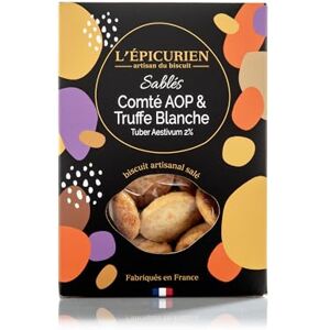L'épicurien Biscuit Apéritif Sablés au Comté AOP et à la Truffe 120 g - Publicité L'épicurien Biscuit Apéritif Sablés au Comté AOP et à la Truffe 120 g - Publicité