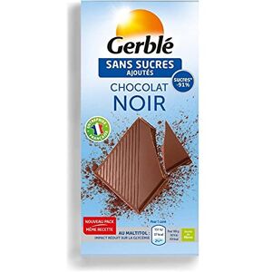 Gerblé Chocolat Noir Sans Sucres Ajoutés 80g (lot de 9) - Publicité Gerblé Chocolat Noir Sans Sucres Ajoutés 80g (lot de 9) - Publicité