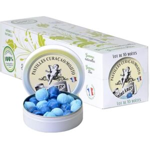 Saint Ange Lot de 10 boites Mojito Curacao Pastilles Saint-Ange Bonbons Traditionnels 100% Français Mojito curacao - Publicité Saint Ange Lot de 10 boites Mojito Curacao Pastilles Saint-Ange Bonbons Traditionnels 100% Français Mojito curacao - Publicité