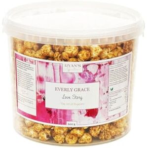 Everly Grace Popcorn – Love Story, 600 g – Seau de popcorn aux amandes, vanille bourbon et pétales de rose, fait main en Allemagne - Publicité Everly Grace Popcorn – Love Story, 600 g – Seau de popcorn aux amandes, vanille bourbon et pétales de rose, fait main en Allemagne - Publicité