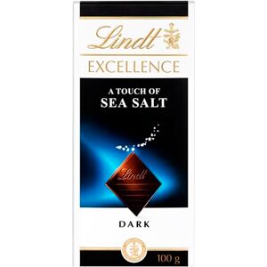 Lindt Excellence Dark with a Touch of Sea Salt 100g - Publicité Lindt Excellence Dark with a Touch of Sea Salt 100g - Publicité