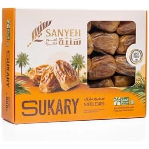 Sanyeh Dattes Sukkari Mofatel Premium – Boîte de 1 kg – Dattes saoudiennes moelleuses, 100% naturelles, goût sucré intense, riches en fibres, sans additifs - Publicité Sanyeh Dattes Sukkari Mofatel Premium – Boîte de 1 kg – Dattes saoudiennes moelleuses, 100% naturelles, goût sucré intense, riches en fibres, sans additifs - Publicité