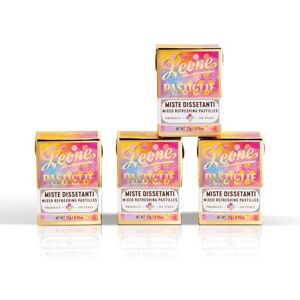 Pastiglie Leone Leone depuis 1857 Pastilles Leone Assorties Rafraîchissantes – Petite Boîte Bonbons Leone Bonbons Assortis Sans Gluten et Végans 4 petites boîtes de 27g (4 x 27g) - Publicité Pastiglie Leone Leone depuis 1857 Pastilles Leone Assorties Rafraîchissantes – Petite Boîte Bonbons Leone Bonbons Assortis Sans Gluten et Végans 4 petites boîtes de 27g (4 x 27g) - Publicité