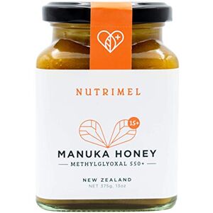 NUTRIMEL Miel de Manuka 15+ (MGO 550+) Pot en verre (375 g) Origine Nouvelle-Zélande 100% Testé et certifié - Publicité NUTRIMEL Miel de Manuka 15+ (MGO 550+) Pot en verre (375 g) Origine Nouvelle-Zélande 100% Testé et certifié - Publicité