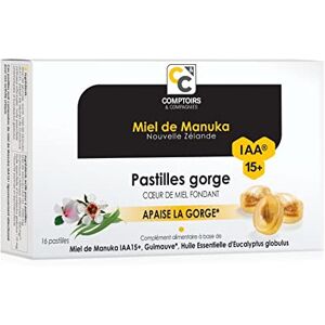 Comptoirs et Compagnies Pastilles Coeur Fondant au Miel de Manuka IAA15+ Apaise la Gorge 16 pastilles - Publicité Comptoirs et Compagnies Pastilles Coeur Fondant au Miel de Manuka IAA15+ Apaise la Gorge 16 pastilles - Publicité
