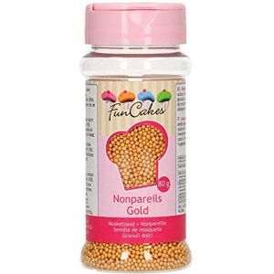 FunCakes Nonpareils Or Sprinkles pour Bon Goût Décoration de Gâteaux 100 g - Publicité FunCakes Nonpareils Or Sprinkles pour Bon Goût Décoration de Gâteaux 100 g - Publicité
