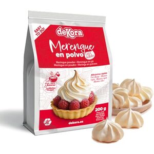 dekora Poudre à Meringue 200 g Blanc d’Œuf en Poudre Pasteurisé pour Desserts et Gâteaux, Sans Gluten et Sans Lactose - Publicité dekora Poudre à Meringue 200 g Blanc d’Œuf en Poudre Pasteurisé pour Desserts et Gâteaux, Sans Gluten et Sans Lactose - Publicité