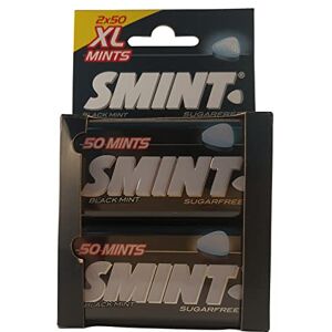 Smint 46 onces Poids total 70 grammes Total, noir Mouteuses sans sucre BlackMint XL Duo Pack Licence Mints 2 - Publicité Smint 46 onces Poids total 70 grammes Total, noir Mouteuses sans sucre BlackMint XL Duo Pack Licence Mints 2 - Publicité