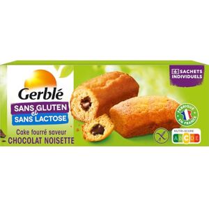 Gerblé Cake Fourré Chocolat Noisette – Sans Gluten & Sans Lactose – Goûter Moelleux et Fondant à Emporter, 6 Cakes Individuels, 210 g - Publicité Gerblé Cake Fourré Chocolat Noisette – Sans Gluten & Sans Lactose – Goûter Moelleux et Fondant à Emporter, 6 Cakes Individuels, 210 g - Publicité
