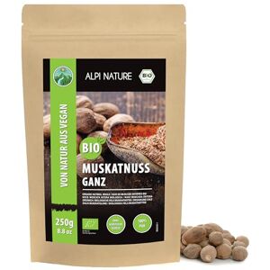 Alpi Nature Noix de Muscade BIO Entière 250g, Muscade Entière 20-30mm pour la Cuisine, Pâtisserie et Vin Chaud, env. 30-60 Noix par Sac - Publicité Alpi Nature Noix de Muscade BIO Entière 250g, Muscade Entière 20-30mm pour la Cuisine, Pâtisserie et Vin Chaud, env. 30-60 Noix par Sac - Publicité