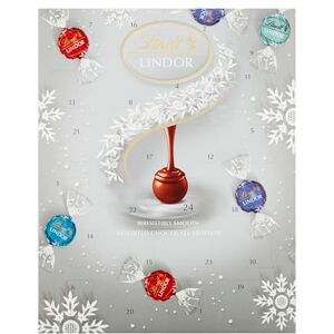 Lindt Lindor Calendrier de l'Avent 2022 Un délicieux assortiment de chocolats au lait, caramel salé, noix de coco et truffes au chocolat blanc pour elle et lui Grand format 300 g - Publicité Lindt Lindor Calendrier de l'Avent 2022 Un délicieux assortiment de chocolats au lait, caramel salé, noix de coco et truffes au chocolat blanc pour elle et lui Grand format 300 g - Publicité
