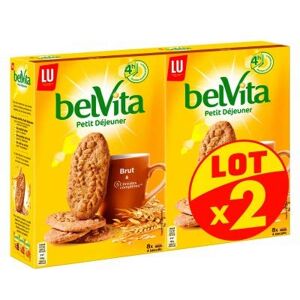 belVita Biscuits aux 5 céréales brut Le lot de 2 paquets de 400g - Publicité belVita Biscuits aux 5 céréales brut Le lot de 2 paquets de 400g - Publicité