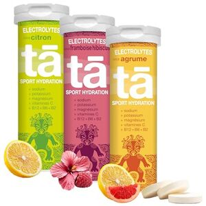 TA ENERGY PACK x3 Tubes Pastilles d'hydration Sels Minéraux Vimines Faibles en calories Réduit les crampes MADE IN FRANCE (Citron/Agrumes/Framboise Hibiscus, Pack x3 Mix) - Publicité TA ENERGY PACK x3 Tubes Pastilles d'hydration Sels Minéraux Vimines Faibles en calories Réduit les crampes MADE IN FRANCE (Citron/Agrumes/Framboise Hibiscus, Pack x3 Mix) - Publicité
