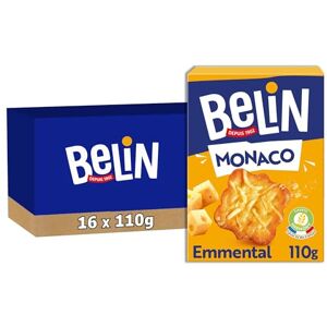 Belin 16 Paquets de Crackers Monaco Emmental 110g A Partager entre Amis ou en Famille pour les Apéros Fabriqué en France Lot de 16x110g - Publicité Belin 16 Paquets de Crackers Monaco Emmental 110g A Partager entre Amis ou en Famille pour les Apéros Fabriqué en France Lot de 16x110g - Publicité