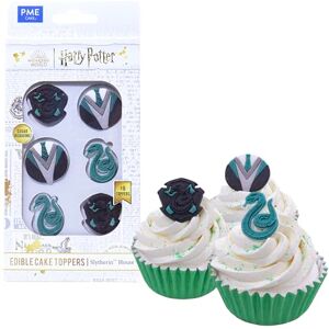 PME Harry Potter Set de 6 Toppers de Cupcakes Comestibles, Serpentard/Slytherin - Publicité PME Harry Potter Set de 6 Toppers de Cupcakes Comestibles, Serpentard/Slytherin - Publicité