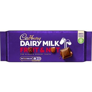 Cadbury - Dairy Milk Fruit & Nut 180g - Chocolate - Publicité Cadbury - Dairy Milk Fruit & Nut 180g - Chocolate - Publicité