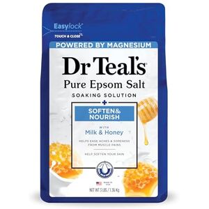 Dr Teal's Dr. Teal's Solution de trempage au sel d'Epsom adoucit et nourrit avec du lait et du miel, 1,3 l - Publicité Dr Teal's Dr. Teal's Solution de trempage au sel d'Epsom adoucit et nourrit avec du lait et du miel, 1,3 l - Publicité