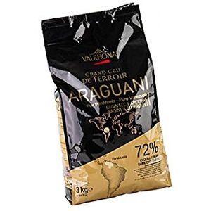 VALRHONA Araguani 72% chocolat noir de couverture pur Venezuela fèves 3 kg - Publicité VALRHONA Araguani 72% chocolat noir de couverture pur Venezuela fèves 3 kg - Publicité