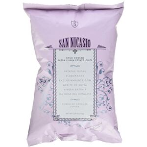 San Nicasio Chips à l'Huile d'Olive Vierge Extra/Au Sel Rose 150 g - Publicité San Nicasio Chips à l'Huile d'Olive Vierge Extra/Au Sel Rose 150 g - Publicité
