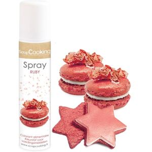ScrapCooking Spray Colorant de Surface Rubis 75 ml Spray Alimentaire Rose Irisé pour faire Briller vos Pâtisseries, Biscuits, Macarons, Pâtes à Sucre, Gâteaux, Bûches 4294 - Publicité ScrapCooking Spray Colorant de Surface Rubis 75 ml Spray Alimentaire Rose Irisé pour faire Briller vos Pâtisseries, Biscuits, Macarons, Pâtes à Sucre, Gâteaux, Bûches 4294 - Publicité