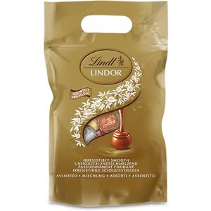 Lindt Sachet Grand format LINDOR Assortiment de Chocolats au Lait, Noir 60%, Blanc et Lait-Noisettes Cœur Fondant, 1kg - Publicité Lindt Sachet Grand format LINDOR Assortiment de Chocolats au Lait, Noir 60%, Blanc et Lait-Noisettes Cœur Fondant, 1kg - Publicité