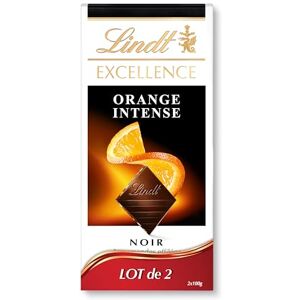 Lindt Lot de 2 Tablettes EXCELLENCE Noir Orange Intense Chocolat Noir, 2x100g - Publicité Lindt Lot de 2 Tablettes EXCELLENCE Noir Orange Intense Chocolat Noir, 2x100g - Publicité
