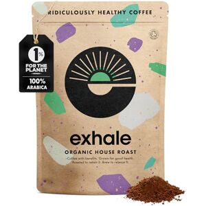 EXHALE Café en grains entiers biologique 225 g – Sans mycotoxines et adapté au café pare-balles. Haricots d'origine unique et 100% Arabica torréfaction moyenne - Publicité EXHALE Café en grains entiers biologique 225 g – Sans mycotoxines et adapté au café pare-balles. Haricots d'origine unique et 100% Arabica torréfaction moyenne - Publicité