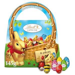 Lindt Panier Chasse aux œufs LAPIN OR Chocolat au Lait Idéal pour Pâques, 145g - Publicité Lindt Panier Chasse aux œufs LAPIN OR Chocolat au Lait Idéal pour Pâques, 145g - Publicité