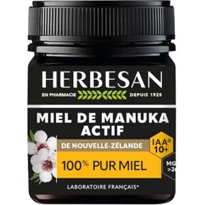 Herbesan ®- MIEL DE MANUKA ACTIF IAA10+ (MGO263+)- Origine Nouvelle-Zélande garantie 100% miel de manuka Pot de 250G - Publicité Herbesan ®- MIEL DE MANUKA ACTIF IAA10+ (MGO263+)- Origine Nouvelle-Zélande garantie 100% miel de manuka Pot de 250G - Publicité