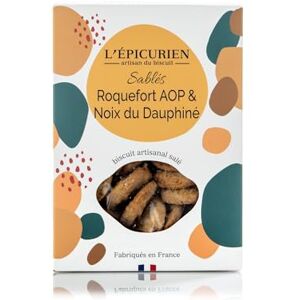 L'épicurien Biscuit Apéritif Sablés aux Roquefort AOP et aux Noix du Dauphiné 120 g - Publicité L'épicurien Biscuit Apéritif Sablés aux Roquefort AOP et aux Noix du Dauphiné 120 g - Publicité
