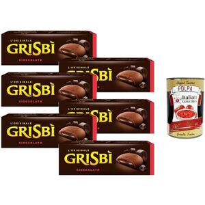 Italian Gourmet E.R. Italian Gourmet Bundle Grisbi Biscuits fourrés chocolat 6 x 135 g (810 g) – Gâteaux italiens cœur fondant cacao, snack gourmand pause café, format à partager + Italian Gourmet Polpa - Publicité Italian Gourmet E.R. Italian Gourmet Bundle Grisbi Biscuits fourrés chocolat 6 x 135 g (810 g) – Gâteaux italiens cœur fondant cacao, snack gourmand pause café, format à partager + Italian Gourmet Polpa - Publicité