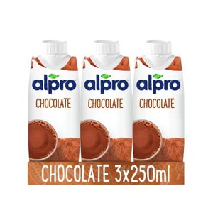 Alpro Soya Lot de 5 boissons au chocolat longue durée 3 x 250 ml   100 % végétal   Alternative au lait végétalien et sans produits laitiers - Publicité