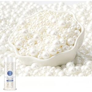 MKSDDF Perle Comestible Pour Gâteau 120 g/130 g Bonbons Colorés Perles, Étoiles, Vermicelles, Yeux D'Halloween Et Bâtonnets De Sucre Pour Décorations De Cupcakes (Blanc nacré 2-4-7 mm 130 g) - Publicité MKSDDF Perle Comestible Pour Gâteau 120 g/130 g Bonbons Colorés Perles, Étoiles, Vermicelles, Yeux D'Halloween Et Bâtonnets De Sucre Pour Décorations De Cupcakes (Blanc nacré 2-4-7 mm 130 g) - Publicité
