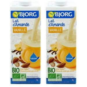 BJORG Boisson amande vanille Le lot de 2 briques de 1L - Publicité BJORG Boisson amande vanille Le lot de 2 briques de 1L - Publicité