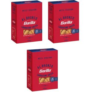 Barilla Mezzi Rigatoni al Bronzo Lot de 3 pâtes tirées Bronze 400 g - Publicité Barilla Mezzi Rigatoni al Bronzo Lot de 3 pâtes tirées Bronze 400 g - Publicité