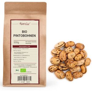 Kamelur 1kg de haricots secs Pinto BIO haricots caillettes BIO sans additifs haricots secs légumineuses en emballage biodégradable - Publicité Kamelur 1kg de haricots secs Pinto BIO haricots caillettes BIO sans additifs haricots secs légumineuses en emballage biodégradable - Publicité