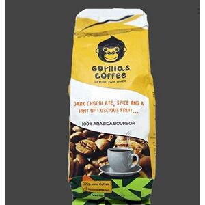 Gorilla's Coffee Café moulu légèrement torréfié 500 g – C'est un délicieux café avec du chocolat noir, des épices et une touche de saveurs de fruits délicieuses - Publicité