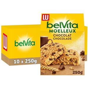 LU BELVITA 10 Boîtes de 5 Sachets de Biscuits Belvita Moelleux Chocolat et 5 Céréales Complètes Biscuits Petit Déjeuner Gourmands et Pratiques à Emporter Lot de 10x250g - Publicité LU BELVITA 10 Boîtes de 5 Sachets de Biscuits Belvita Moelleux Chocolat et 5 Céréales Complètes Biscuits Petit Déjeuner Gourmands et Pratiques à Emporter Lot de 10x250g - Publicité